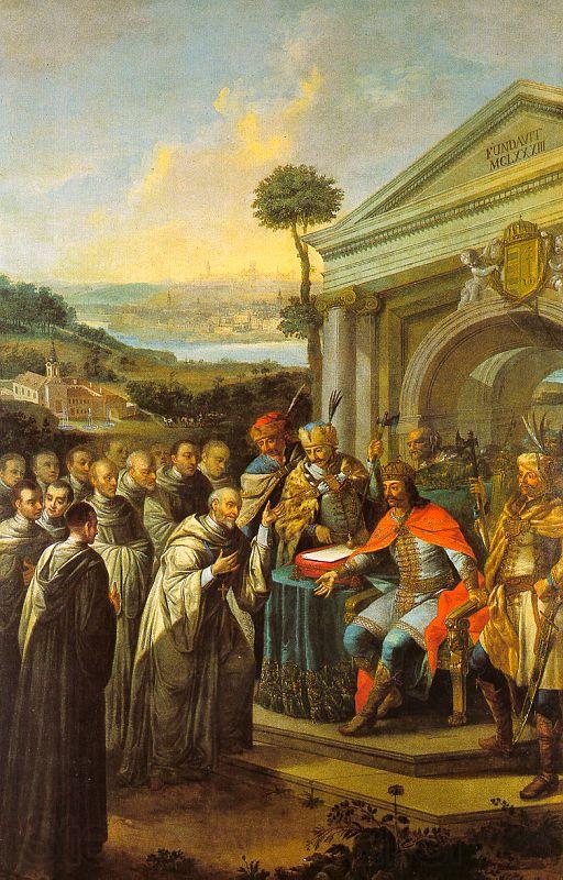 Dorfmeister, Istvan Bla III Founding the Cistercian Monastery at Szentgotthrd in 1183 Spain oil painting art